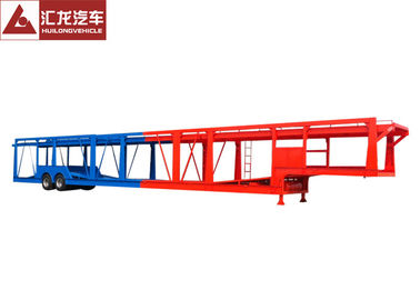 Rear Ladder Car Transporter Trailer Customized Design 16100x3000x4000mm Overall Skeletal Structure